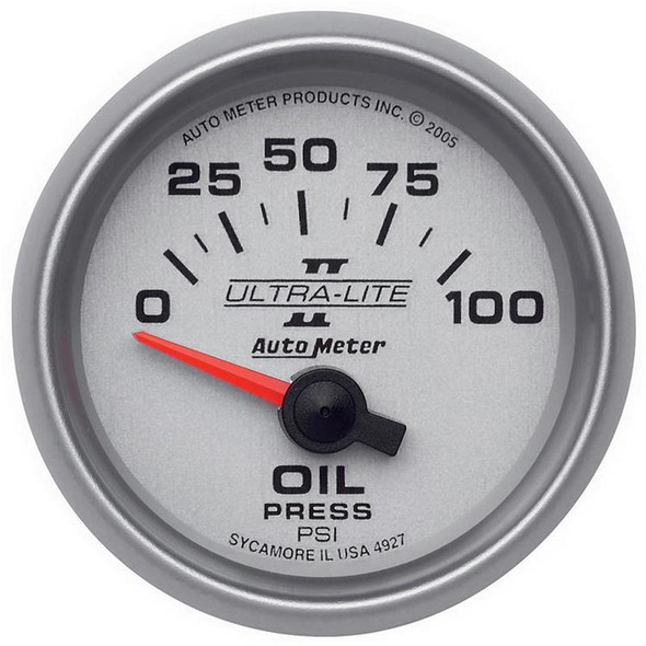 Autometer Ultra-Lite II 52mm 0-100 PSI Electrical Oil Pressure Gauge - AUTOMETER4927