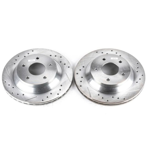 Power Stop 88-95 Chevrolet Corvette Front Evolution Drilled & Slotted Rotors - Pair - POWERSTOPAR8240XPR