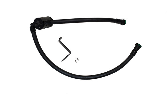 J&L 23-26 Ford F-250/F-350 6.8L;7.3L Oil Separator 3.0 Passenger Side - Black Anodized - J&L3094P-B