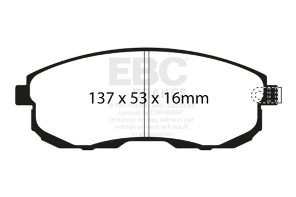 EBC 02-03 Infiniti G20 2.0 Greenstuff Front Brake Pads - EBCDP21636