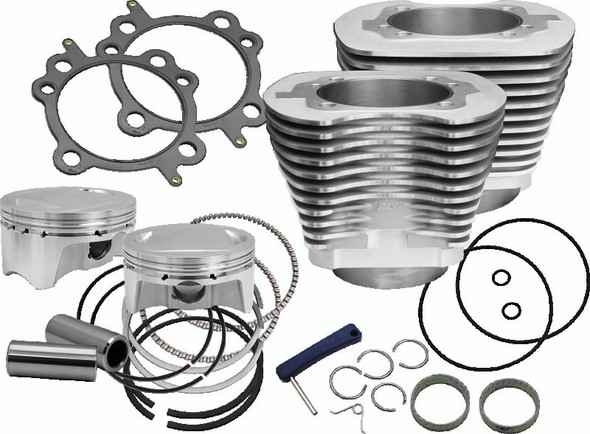S&S Cycle 07-17 BT 107in Bolt-In Big Bore Kit - Silver - S&SCYCLE910-0480