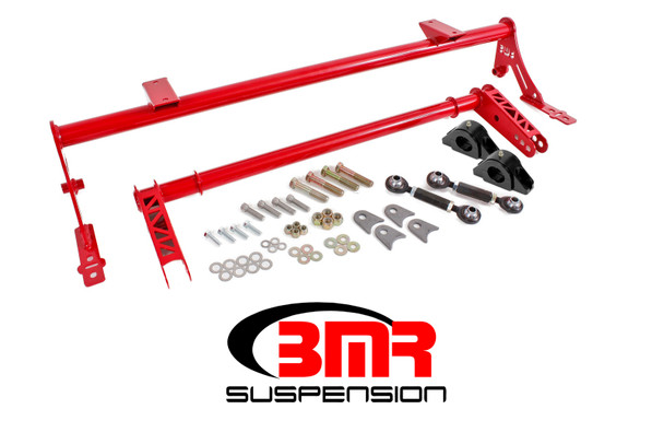BMR 05-14 S197 Mustang Rear Bolt-On Hollow 35mm Xtreme Anti-Roll Bar Kit (Delrin) - Red - BMRSUSPENSIONXSB011R