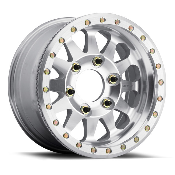 Method MR101 Beadlock 17x9 -12mm Offset 6x6.5 108mm CB Raw Machined w/BH-H24125 Wheel - METHODWHEELSMR10179070312BR
