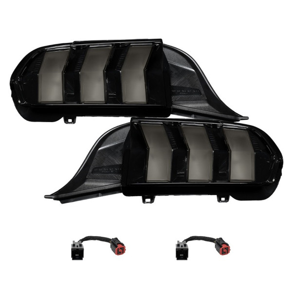 Form Lighting 2024+ Ford Mustang Sequential LED Tail Lights Smoked (Pair) - FORMLIGHTINGFL0088