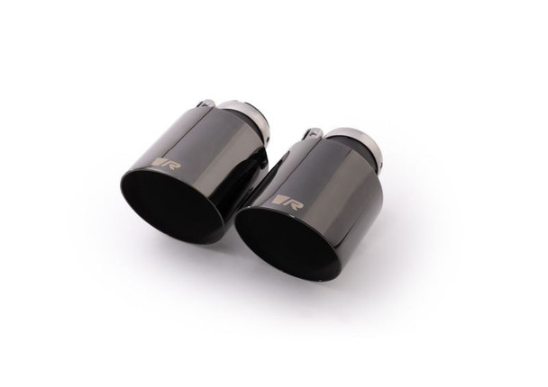 Remus Stainless Steel 115mm Angled Engraved Black Chrome Tail Pipe Set (Pair) - REMUS0026 80SABR