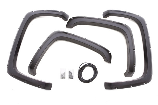 Lund 99-07 Chevy Silverado 1500 RX-Rivet Style Textured Elite Series Fender Flares - Black (4 Pc.) - LUNDRX103T