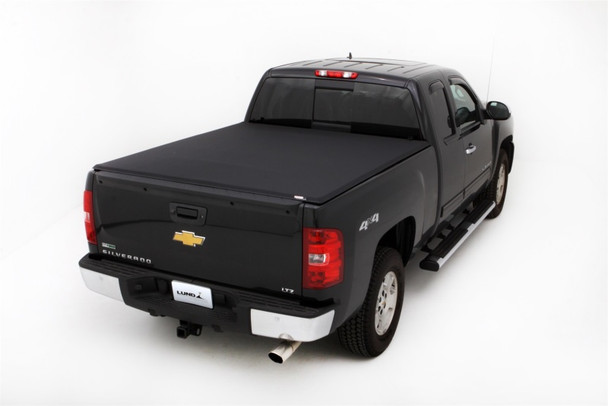 Lund 07-13 Chevy Silverado 1500 (6.5ft. Bed) Genesis Elite Tri-Fold Tonneau Cover - Black - LUND95893