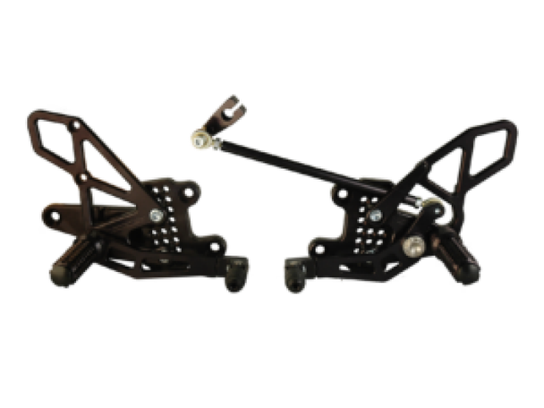 Vortex Racing 08-16 Honda CBR1000 RR Adjustable Rearsets- Black - VORTEXRACINGRS273K