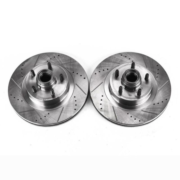Power Stop 01-03 Ford Explorer Sport Front Evolution Drilled & Slotted Rotors - Pair - POWERSTOPAR8585XPR