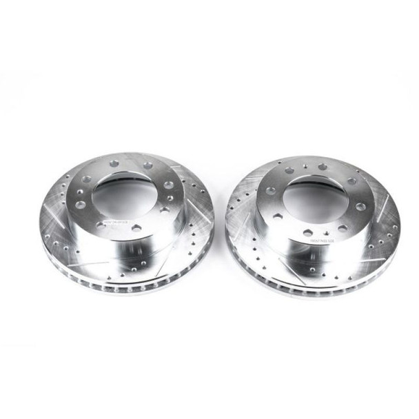 Power Stop 02-04 Chevrolet Avalanche 2500 Front Evolution Drilled & Slotted Rotors - Pair - POWERSTOPAR8655XPR