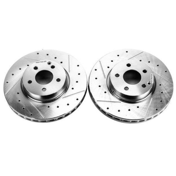 Power Stop 17-19 Audi A4 Front Evolution Drilled & Slotted Rotors - Pair - POWERSTOPEBR1637XPR