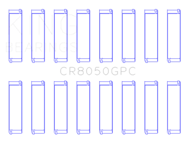 King Engine Bearings BMW S63N/ N63/ S63/ N63N (Size 0.25) Connecting Rod Bearing Set - KINGENGINEBEARINGSCR8050GPC0.25