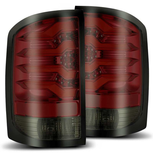 AlphaRex 14-18 GMC Sierra 1500 PRO-Series LED Tail Lights Red Smoke - ALPHAREX630020