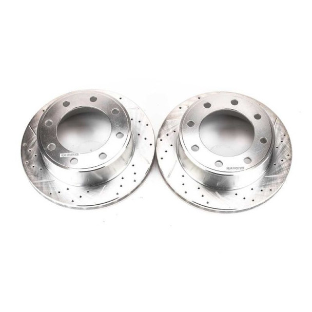 Power Stop 00-05 Ford Excursion Rear Evolution Drilled & Slotted Rotors - Pair - POWERSTOPAR8571XPR