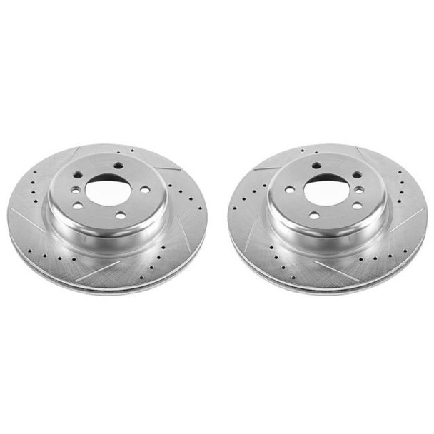 Power Stop 11-16 BMW 528i Rear Evolution Drilled & Slotted Rotors - Pair - POWERSTOPEBR1235XPR
