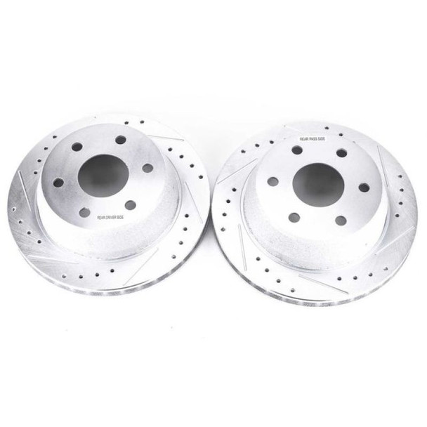 Power Stop 02-06 Cadillac Escalade Rear Evolution Drilled & Slotted Rotors - Pair - POWERSTOPAR8645XPR