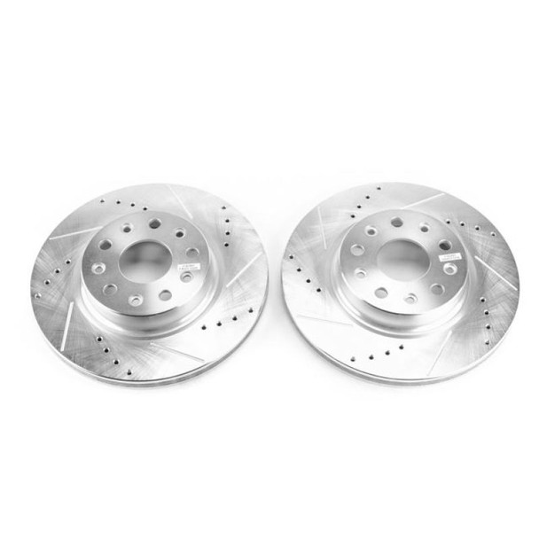 Power Stop 2018 Jeep Wrangler Front Evolution Drilled & Slotted Rotors - Pair - POWERSTOPAR8387XPR