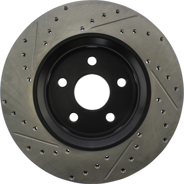 StopTech 11-12 Dodge Durango Sport Drilled & Slotted Front Driver-Side Brake Rotor - STOPTECH127.58008L