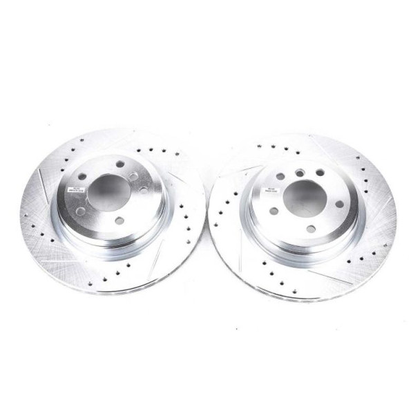 Power Stop 2006 BMW 330i Rear Evolution Drilled & Slotted Rotors - Pair - POWERSTOPEBR1021XPR