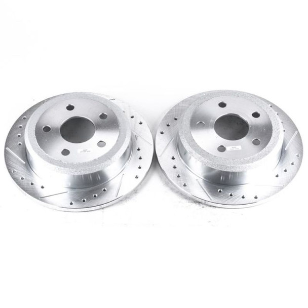Power Stop 07-17 Jeep Wrangler Rear Evolution Drilled & Slotted Rotors - Pair - POWERSTOPAR8382XPR