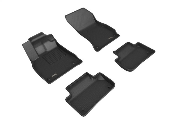 3D MAXpider 2018-2020 Audi Q5 Kagu 1st 2nd Row Floormats - Black - 3DMAXPIDERL1AD04701509