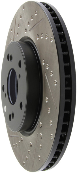 StopTech Slotted & Drilled Sport Brake Rotor Front Right 13 Honda Accord Sport - STOPTECH127.40086R