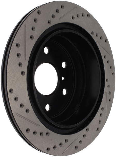 StopTech 07-10 GMC Sierra (w/ Rear Drum) / 07-09 GMC Yukon Rear Left Slotted & Drilled Rotor - STOPTECH127.66065L