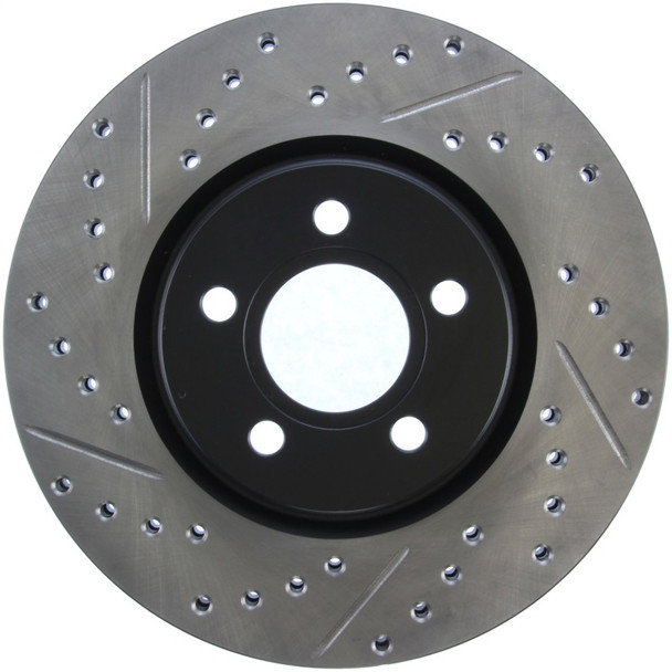 StopTech 03-09 Chrysler PT Cruiser Tur / 03-05 Dodge Neon SRT-4 Front Right Slotted & Drilled Rotor - STOPTECH127.63053R