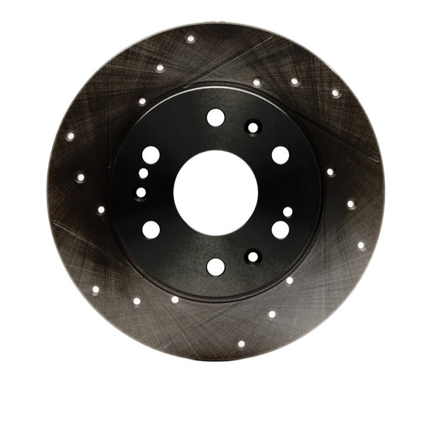 DFC 05-20 Cadillac Escalade Front Left Drilled & Slotted Black Brake Rotor - DFC633-48050L