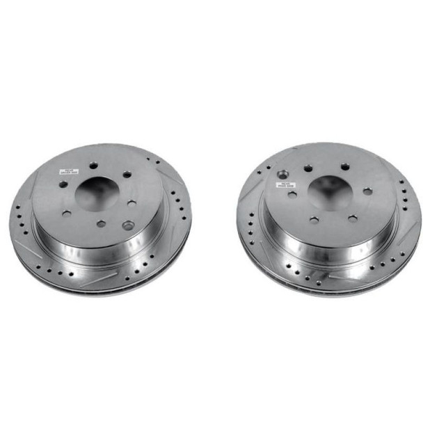 Power Stop 05-19 Nissan Frontier Rear Evolution Drilled & Slotted Rotors - Pair - POWERSTOPJBR1164XPR