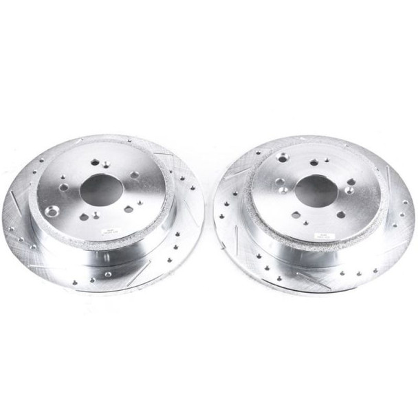 Power Stop 01-06 Acura MDX Rear Evolution Drilled & Slotted Rotors - Pair - POWERSTOPJBR960XPR