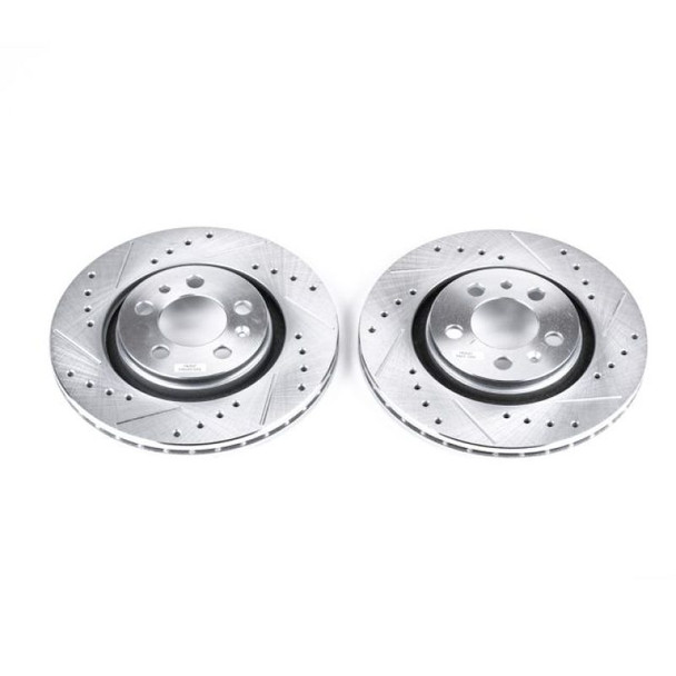 Power Stop 98-06 Volkswagen Beetle Front Evolution Drilled & Slotted Rotors - Pair - POWERSTOPEBR615XPR