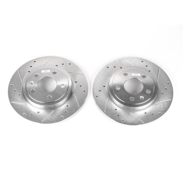 Power Stop 05-09 Audi A4 Rear Evolution Drilled & Slotted Rotors - Pair - POWERSTOPEBR1006XPR