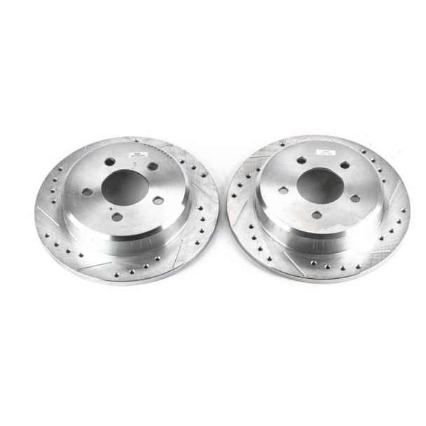 Power Stop 95-01 Ford Explorer Rear Evolution Drilled & Slotted Rotors - Pair - POWERSTOPAR8552XPR