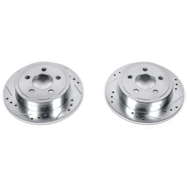 Power Stop 03-07 Jeep Liberty Rear Evolution Drilled & Slotted Rotors - Pair - POWERSTOPAR8768XPR
