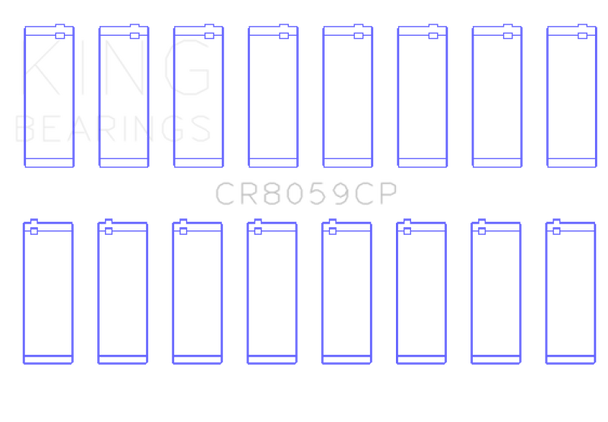 King Engine Bearings General Motors Duramax Diesel (Size +0.50mm) Connecting Rod Bearing Set - KINGENGINEBEARINGSCR8059CP0.5