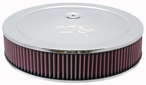 K&N Round Air Filter Assembly 12in ID / 3.063in Height / 5.125in Neck Flange / 7/8in Drop Base - K&NENGINEERING60-1430