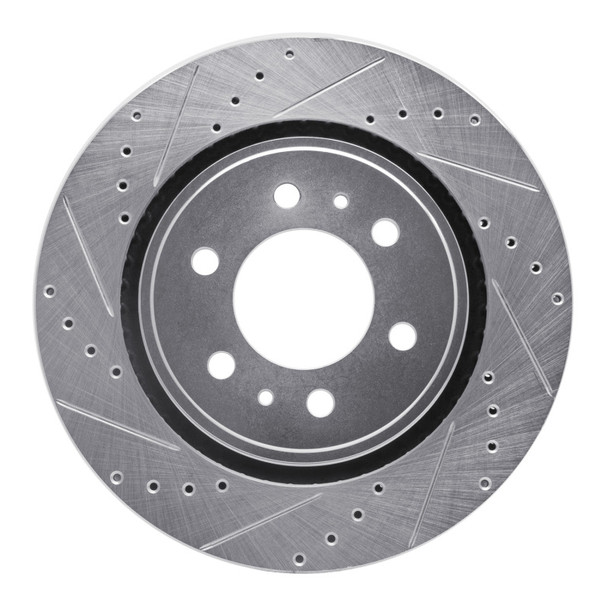 DFC 07-21 Ford F-150 4WD Front Left Drilled & Slotted Silver Brake Rotor - DFC631-54204L