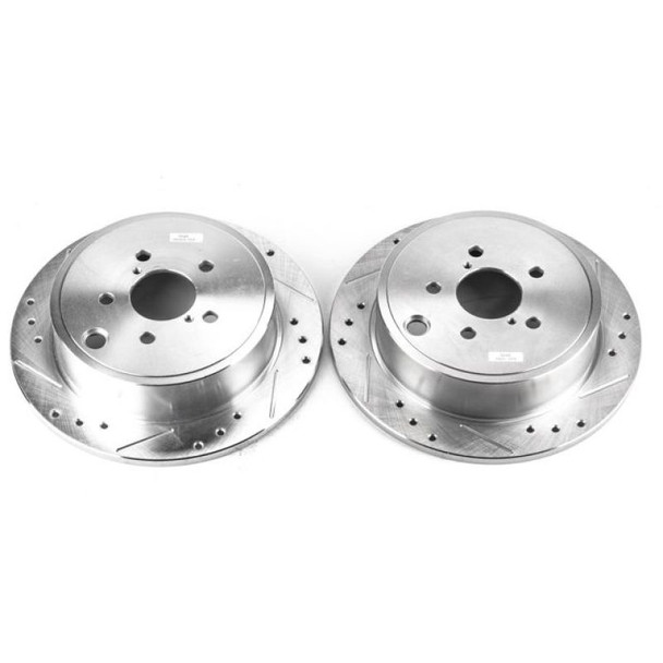Power Stop 13-16 Subaru BRZ Rear Evolution Drilled & Slotted Rotors - Pair - POWERSTOPJBR1365XPR