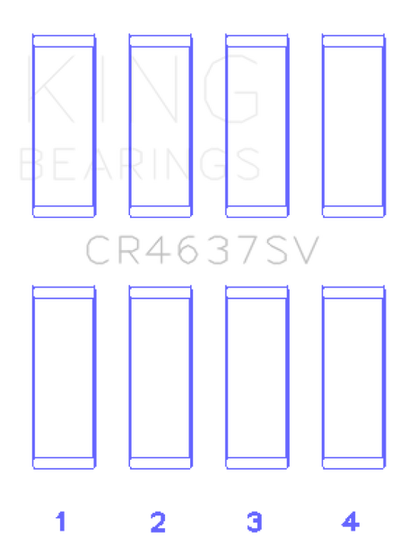 King Engine Bearings Audi BYT/ CDNC/ CCZD/ CPSA (Size 0.75) Connecting Rod Bearing Set - KINGENGINEBEARINGSCR4637SV0.75