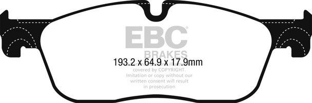 EBC 2017+ Jaguar F-Pace Ultimax2 Front Brake Pads - EBCUD18381