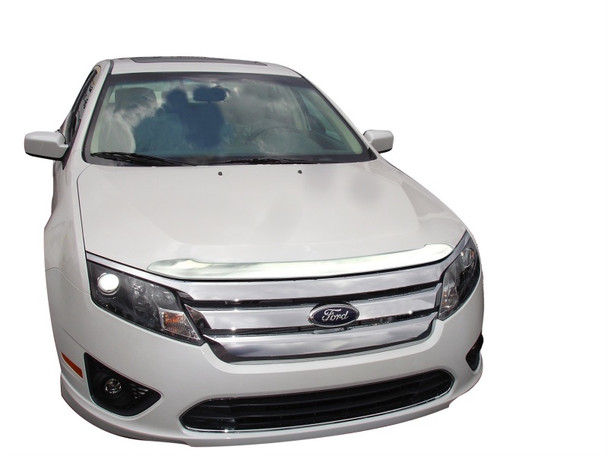 AVS 10-12 Ford Fusion Aeroskin Low Profile Hood Shield - Chrome - AVS620013