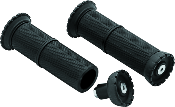 Kuryakyn Riot Universal Grips 1in Satin Black - KURYAKYN3585