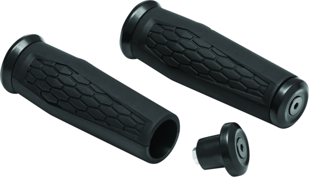 Kuryakyn Hex Grips 1inch Universal Black - KURYAKYN5927