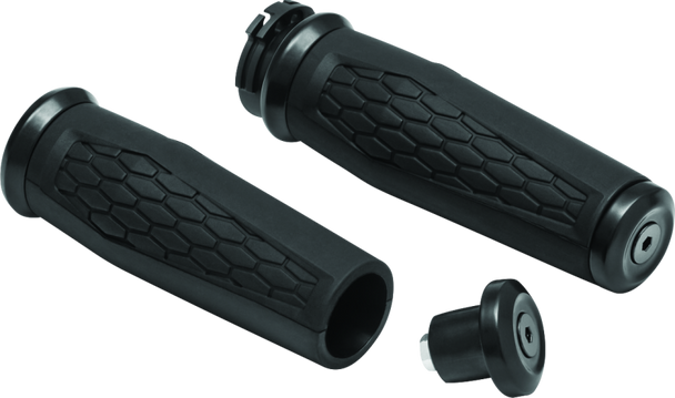 Kuryakyn Hex Grips Dual Cable Black - KURYAKYN5921