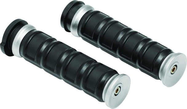 Kuryakyn Dillinger Grips Throttle-By-Wire Silver - KURYAKYN6674