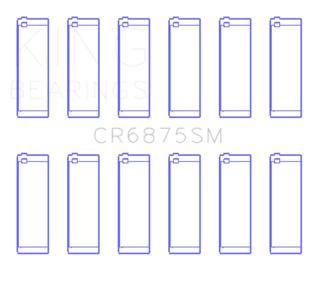 King Engine Bearings Mercedes Benz OM 642 Sputter Replacement Connecting Rod Bearing - Size +0.25mm - KINGENGINEBEARINGSCR6875SM0.25