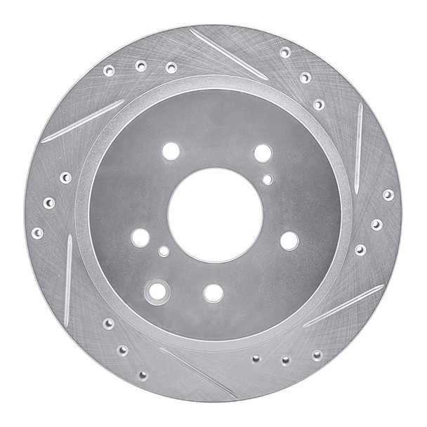 R1 89-96 Nissan 300ZX Turbo Rear Right Drilled & Slotted Silver Brake Rotor - R1CONCEPTS631-67034R