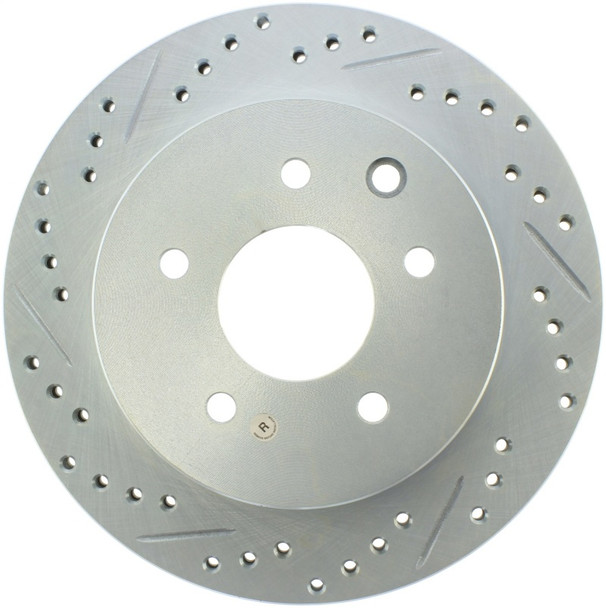 StopTech Select Sport Nissan Slotted and Drilled Right Rear Rotor - STOPTECH227.42077R