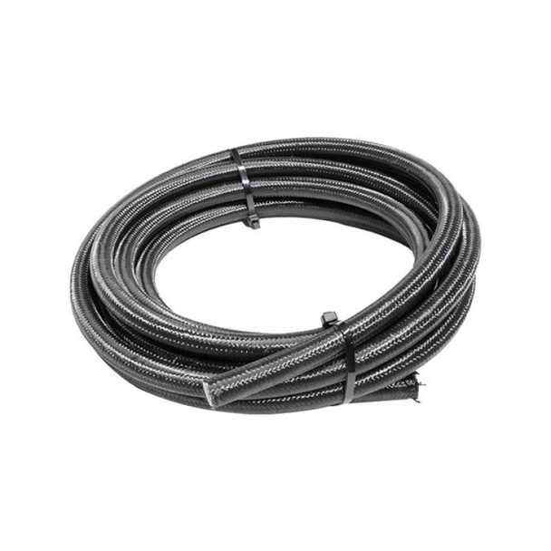 Snow 6AN Braided Stainless PTFE Hose - 15ft (Black) - SNOWPERFORMANCESNF-60615B